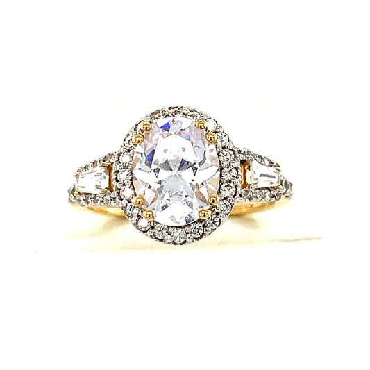 9ct Cubic Zirconia Dress Ring
