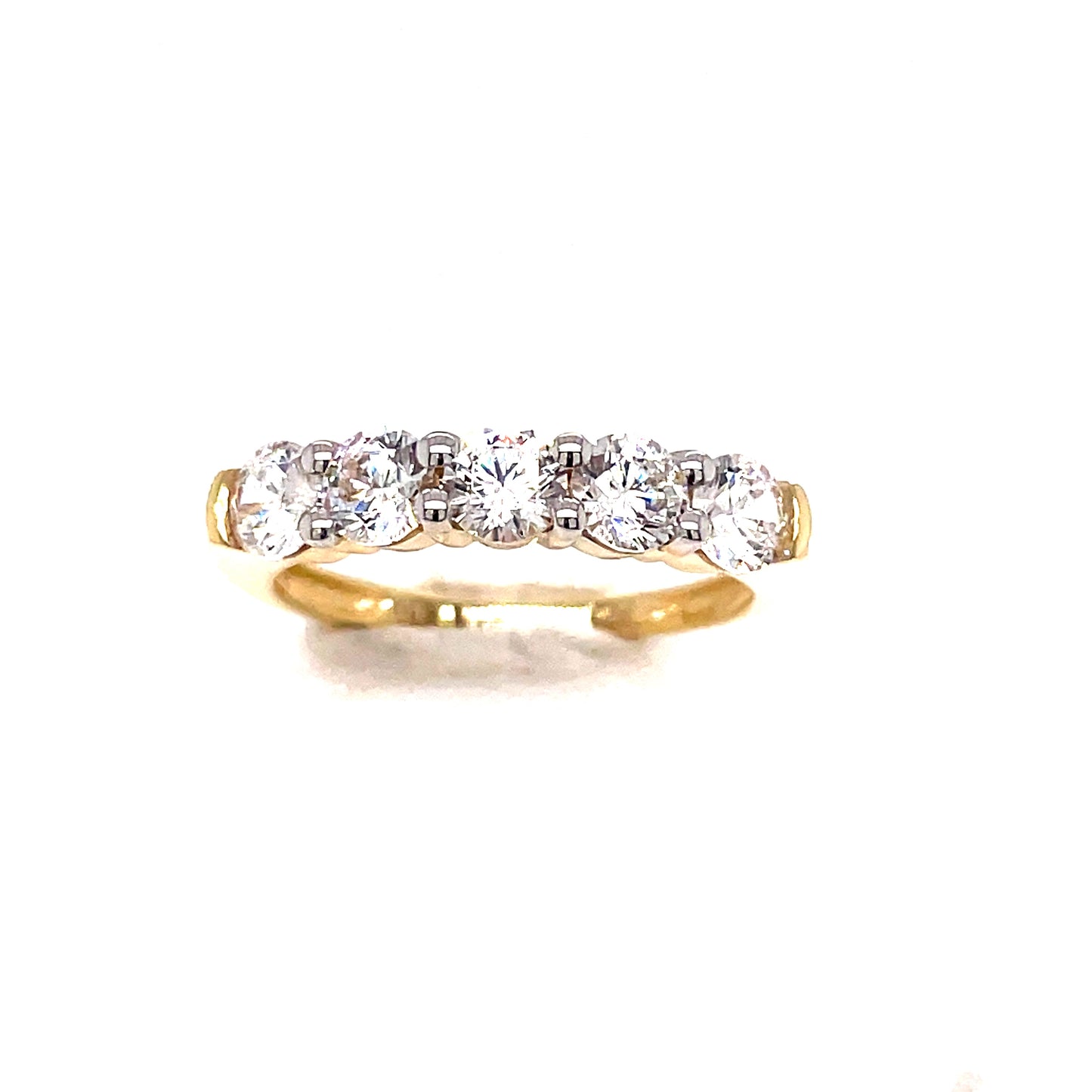 9ct 5 Stone Cubic Zirconia Dress Ring