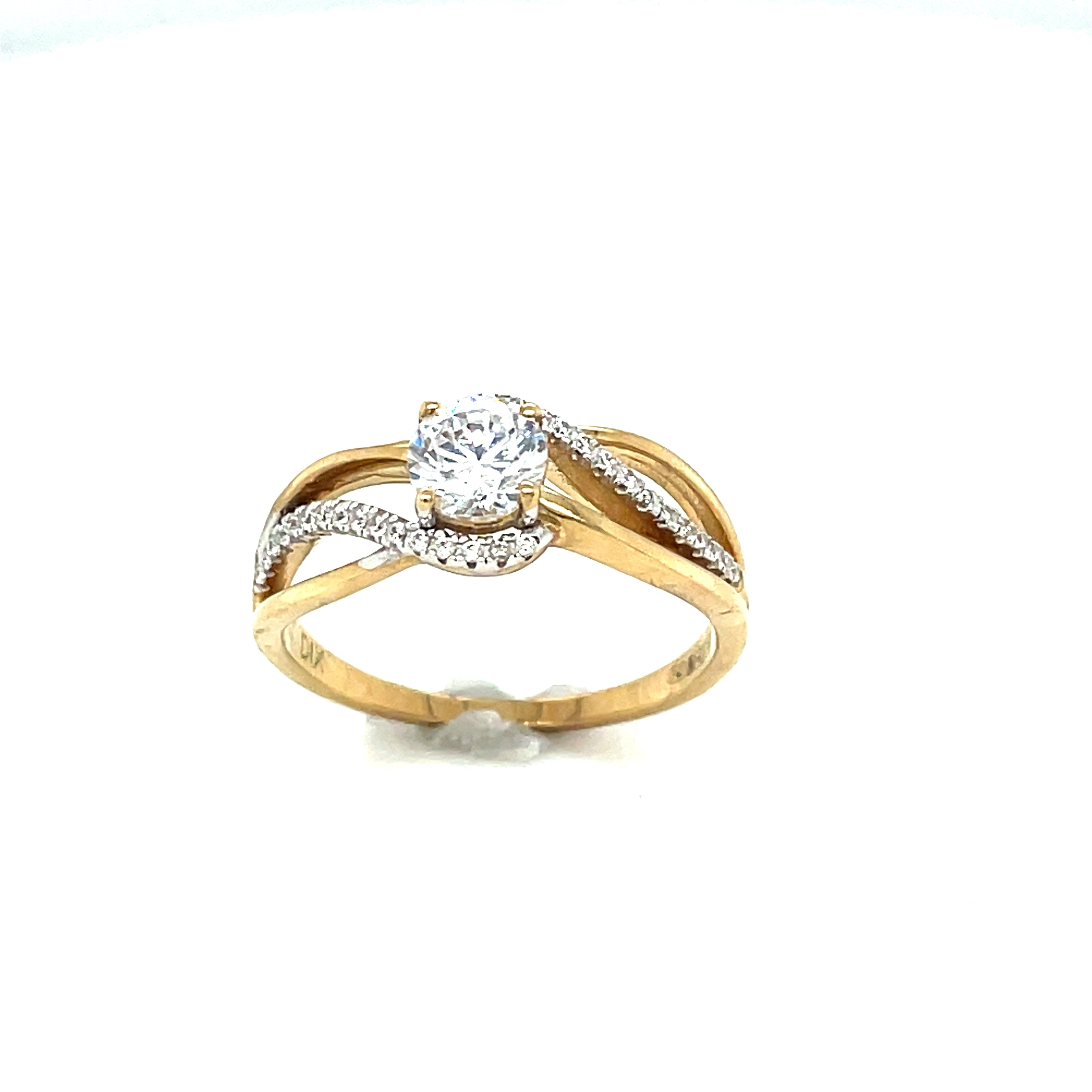 Slim twist open ring-2col