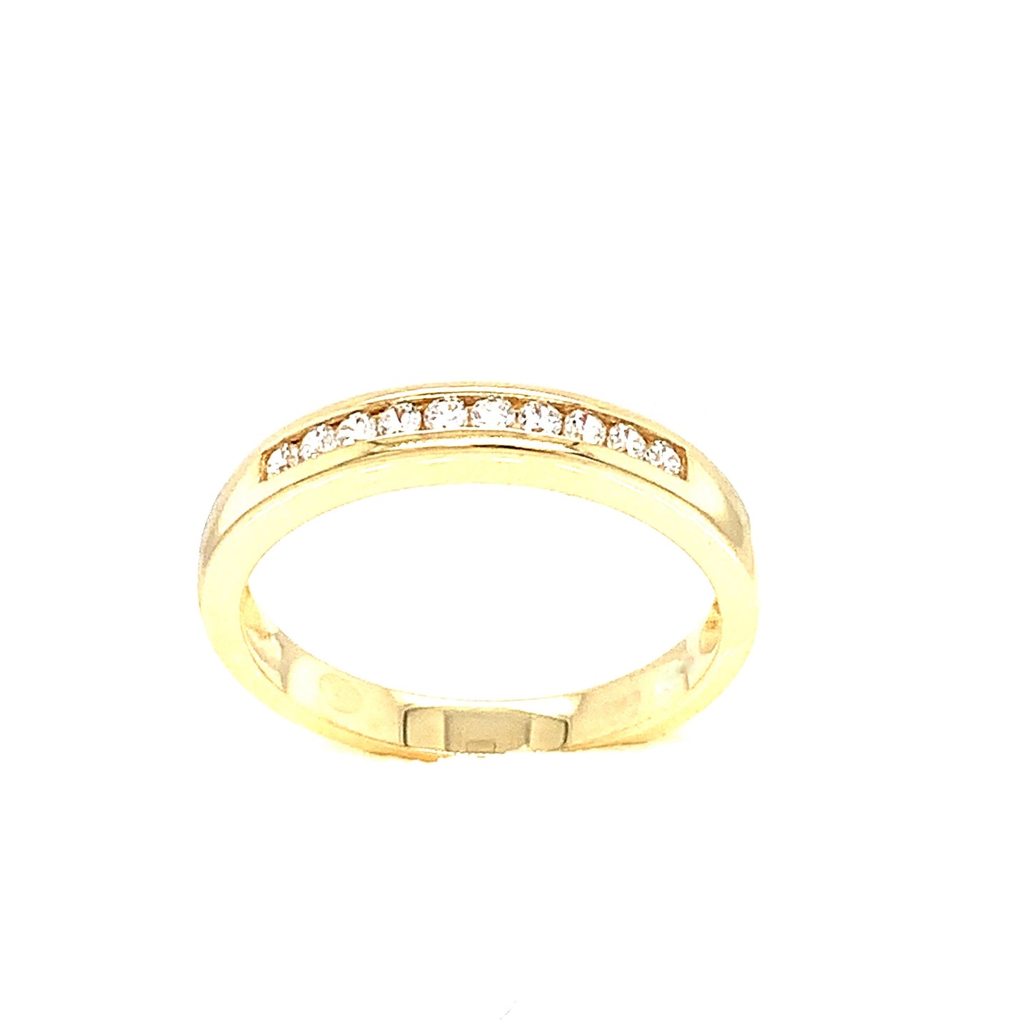 9ct Ten Stone Cubic Zirconia Eternity Dress Ring