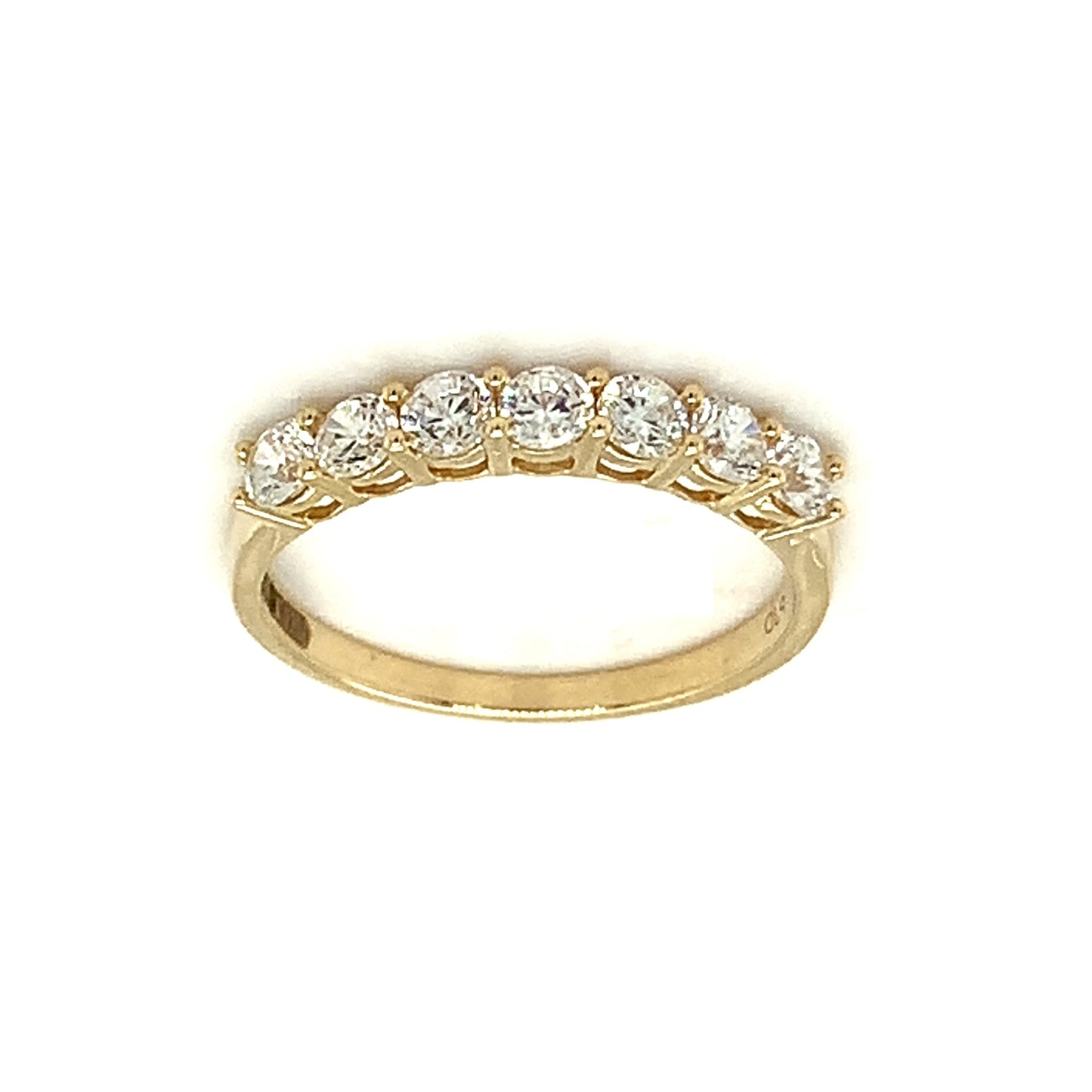 9ct Seven Stone Cubic Zirconia Eternity Ring