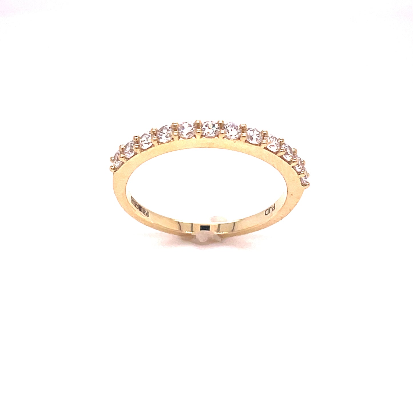9ct Eternity Cubic Zirconia 12 Stone Claw Set Ring