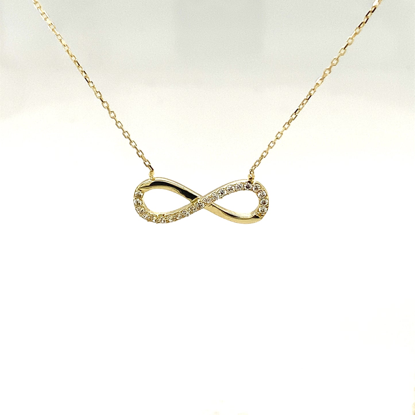 9ct Cubic Zirconia Infinity Pendant