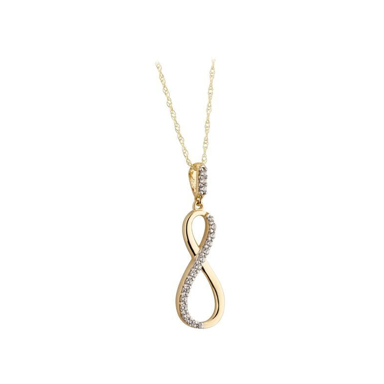 9ct Cubic Zirconia Infinity Pendant