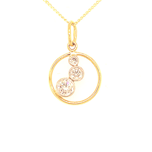 9ct Cubic Zirconia Pendant