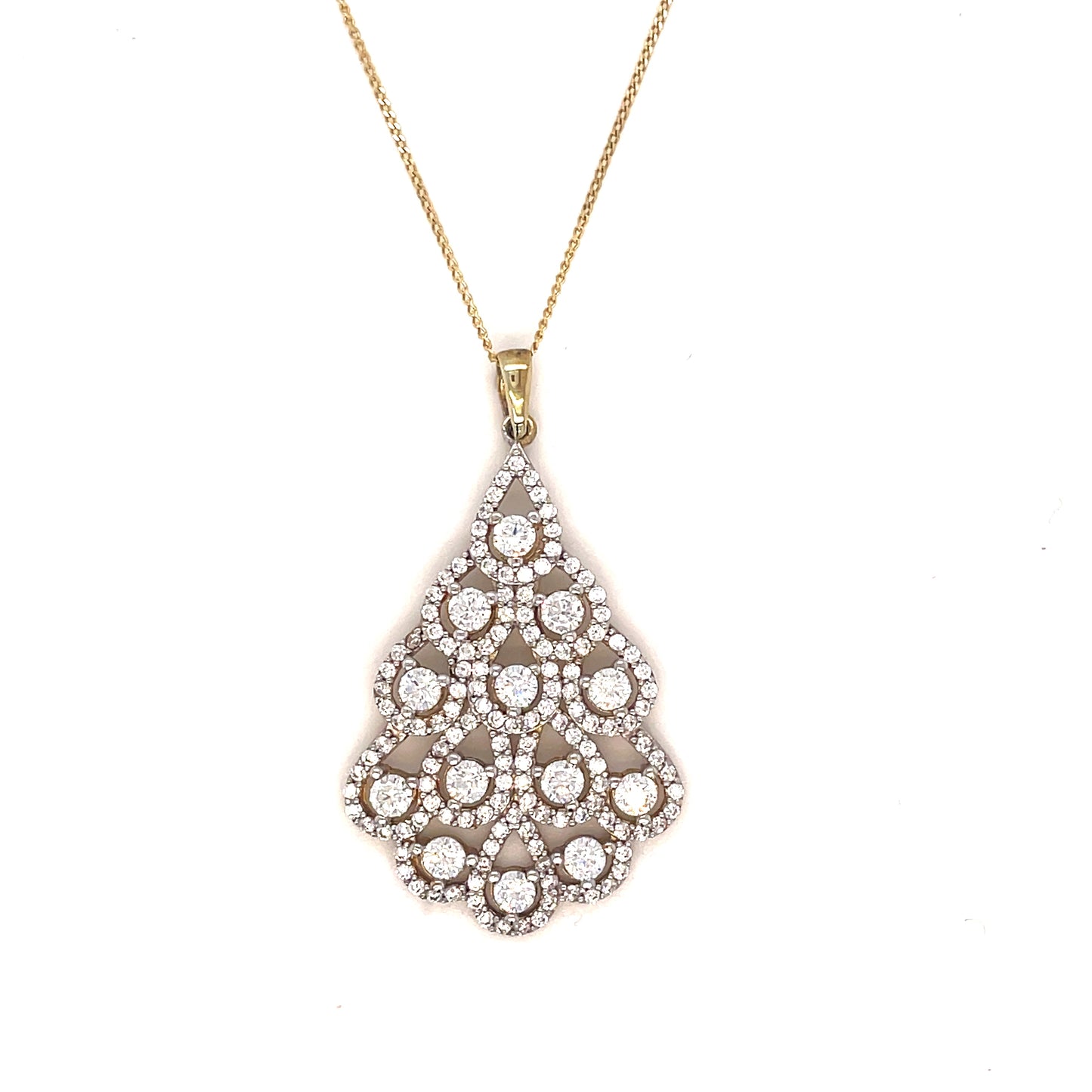 9ct Cubic Zirconia Chandelier Pendant
