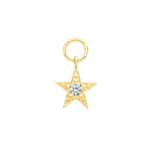 9ct Cubic Zirconia Star Pendant With 18' Chain