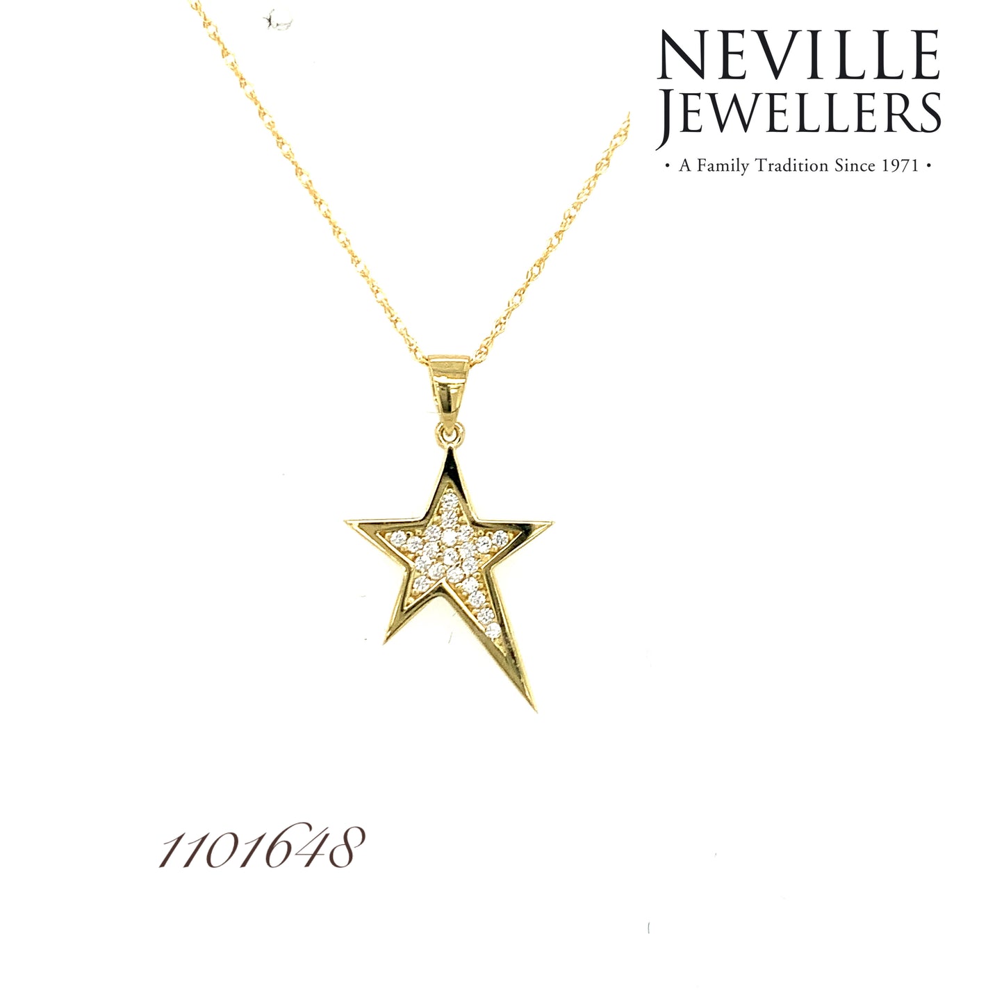 9ct Cubic Zirconia Star Pendant