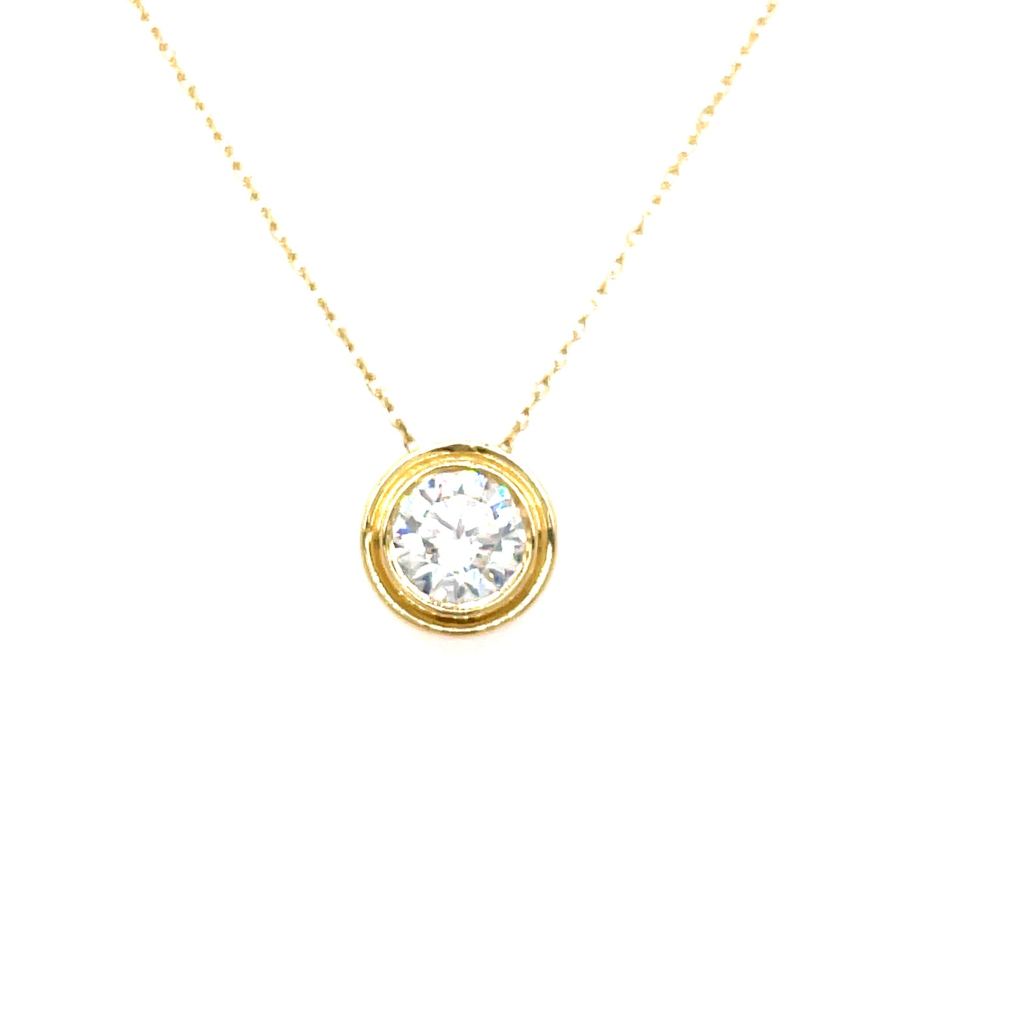 9ct Cubic Zirconia Slider Pendant