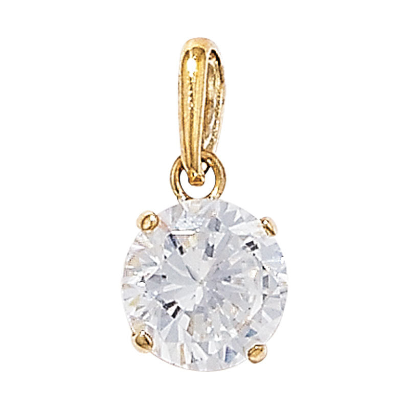9ct P/Dant Rd 6mm