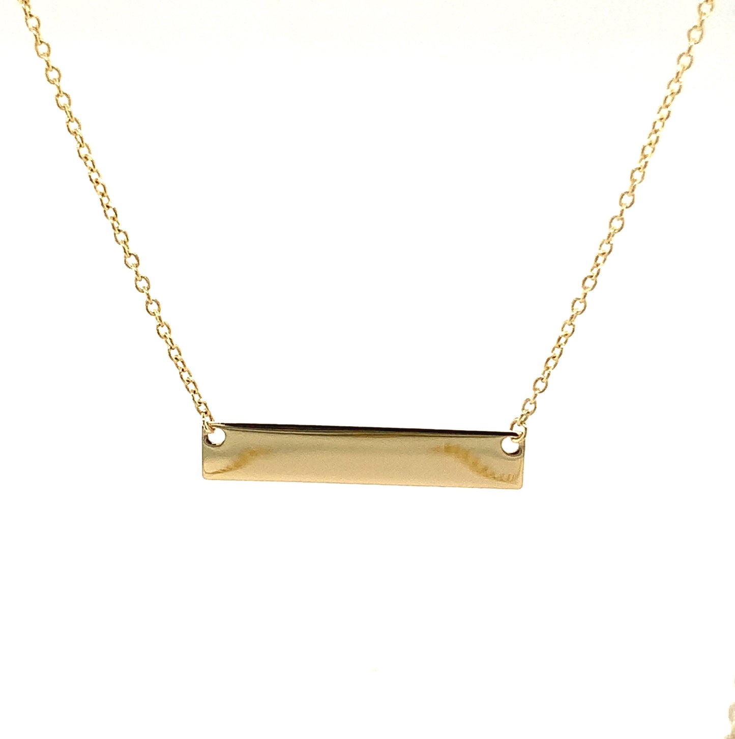 9ct Gold I.D Bar Pendant