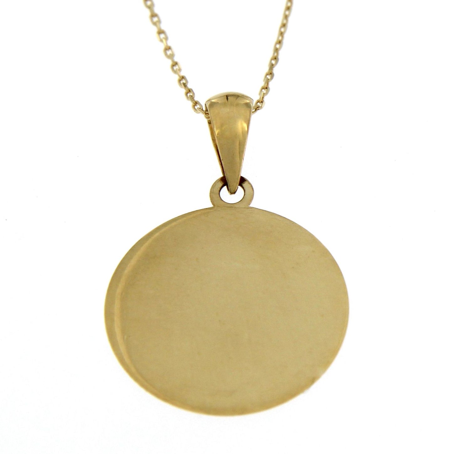 9ct Round Disc Pendant