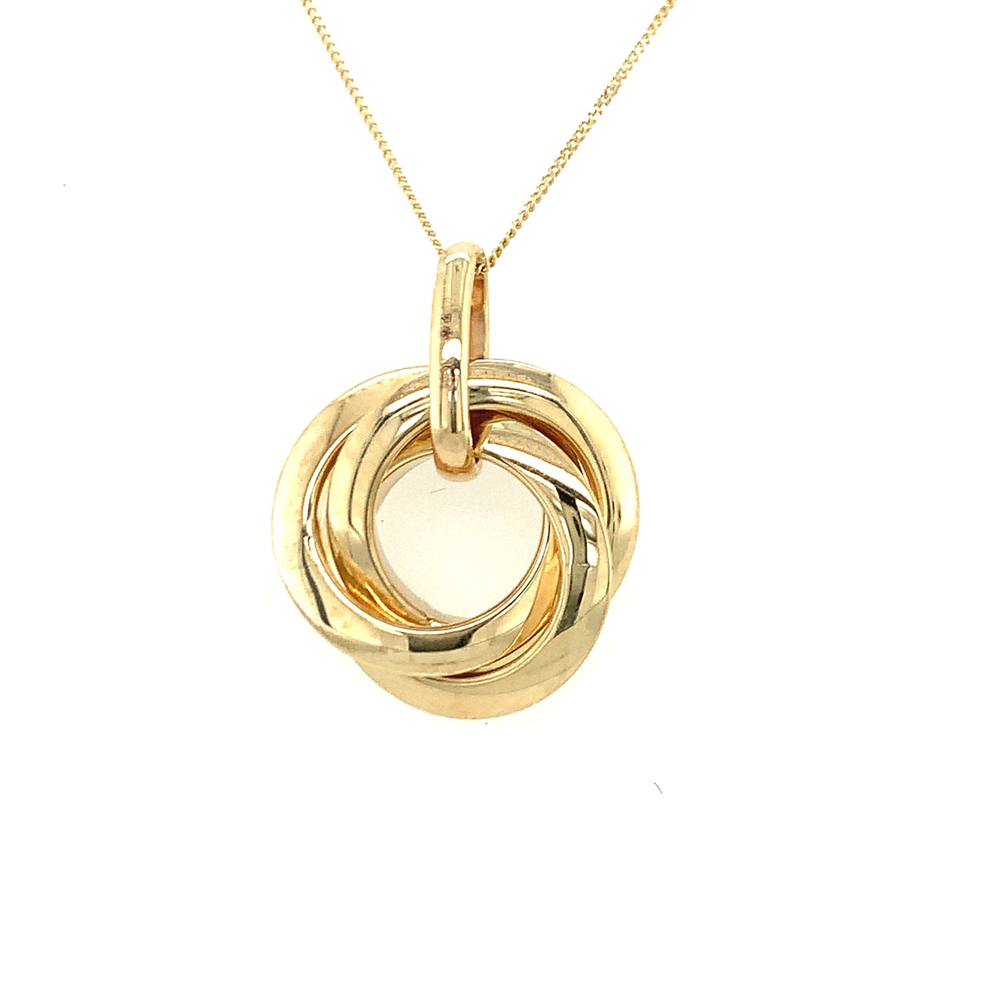 9ct Gold Three Circle Pendant