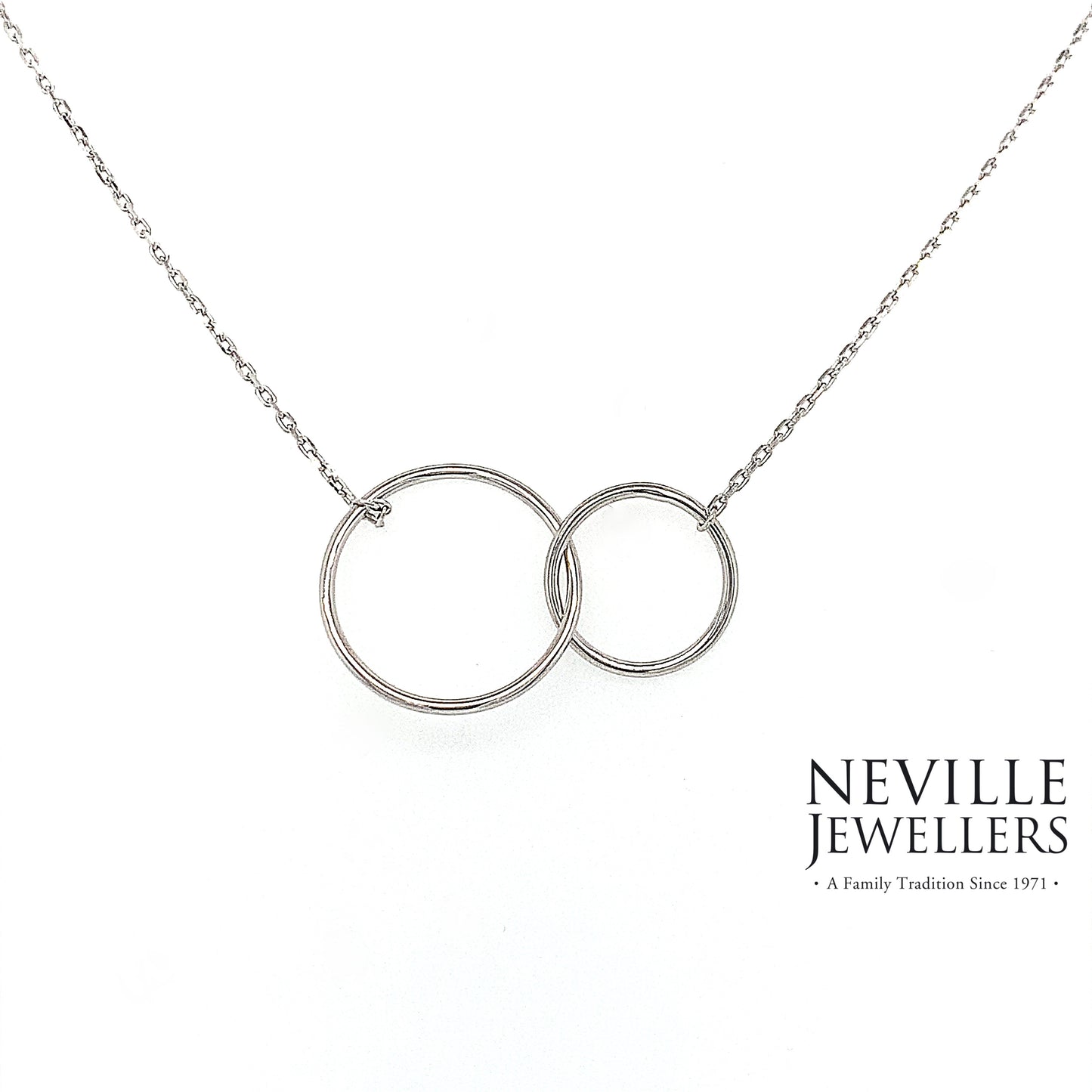 9ct White Gold Double Ring