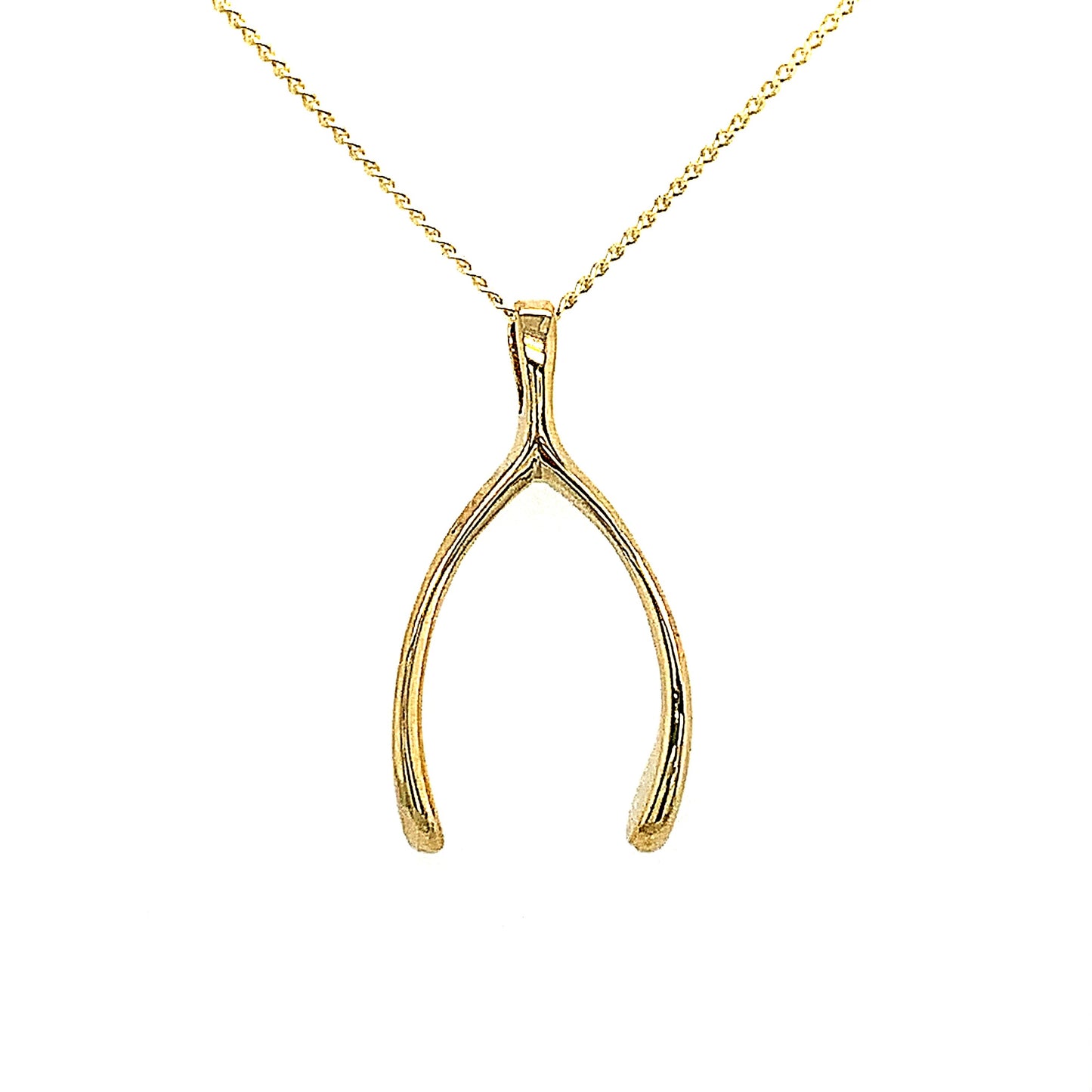 9ct Wishbone Pendant
