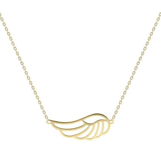 9ct Plain Angel Wing Pendant