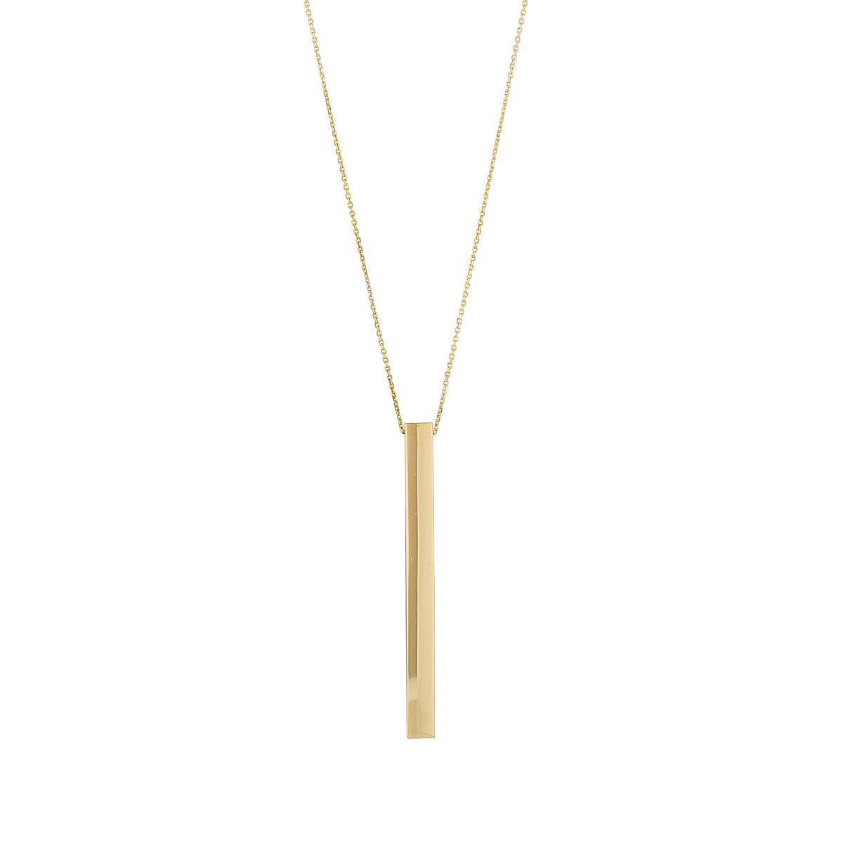9ct Long Bar Drop Pendant