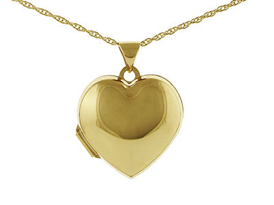 9ct Plain Heart Locket