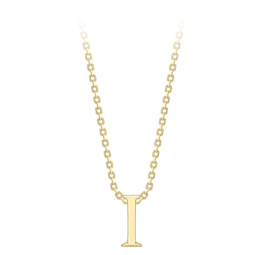 9ct Yellow Gold Plain Initial I Pendant