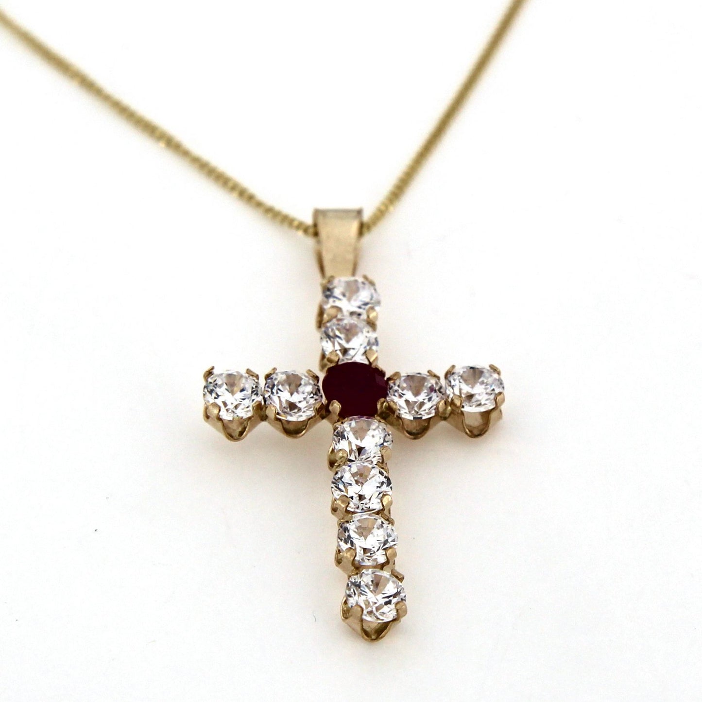 9ct Cubic Zirconia Cross