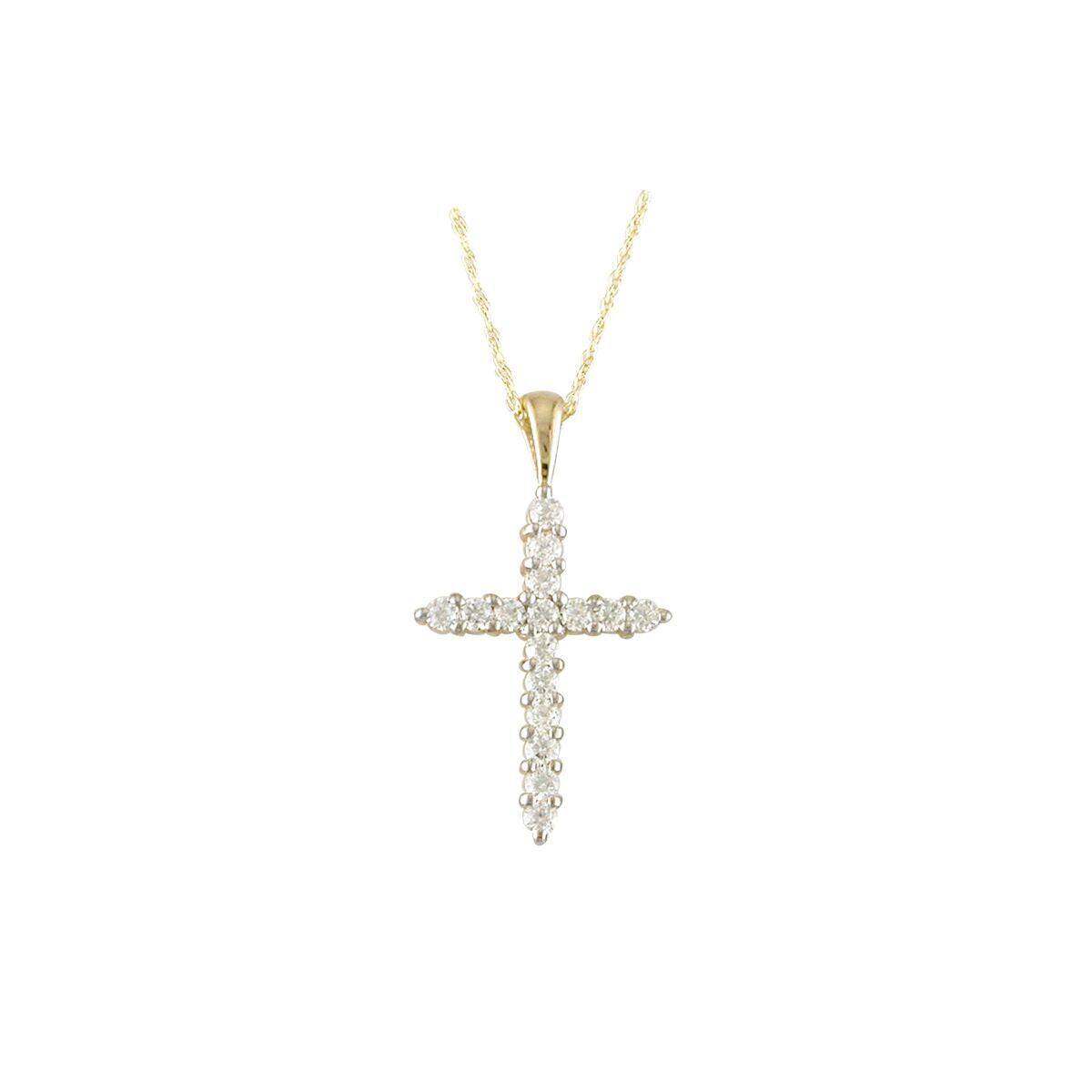 9ct Cubic Zirconia Cross