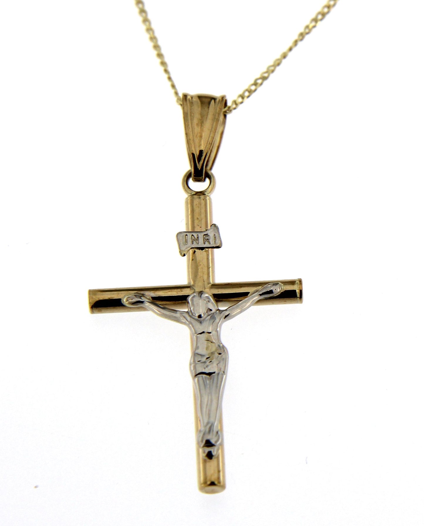 9ct Two Colour Crucifix