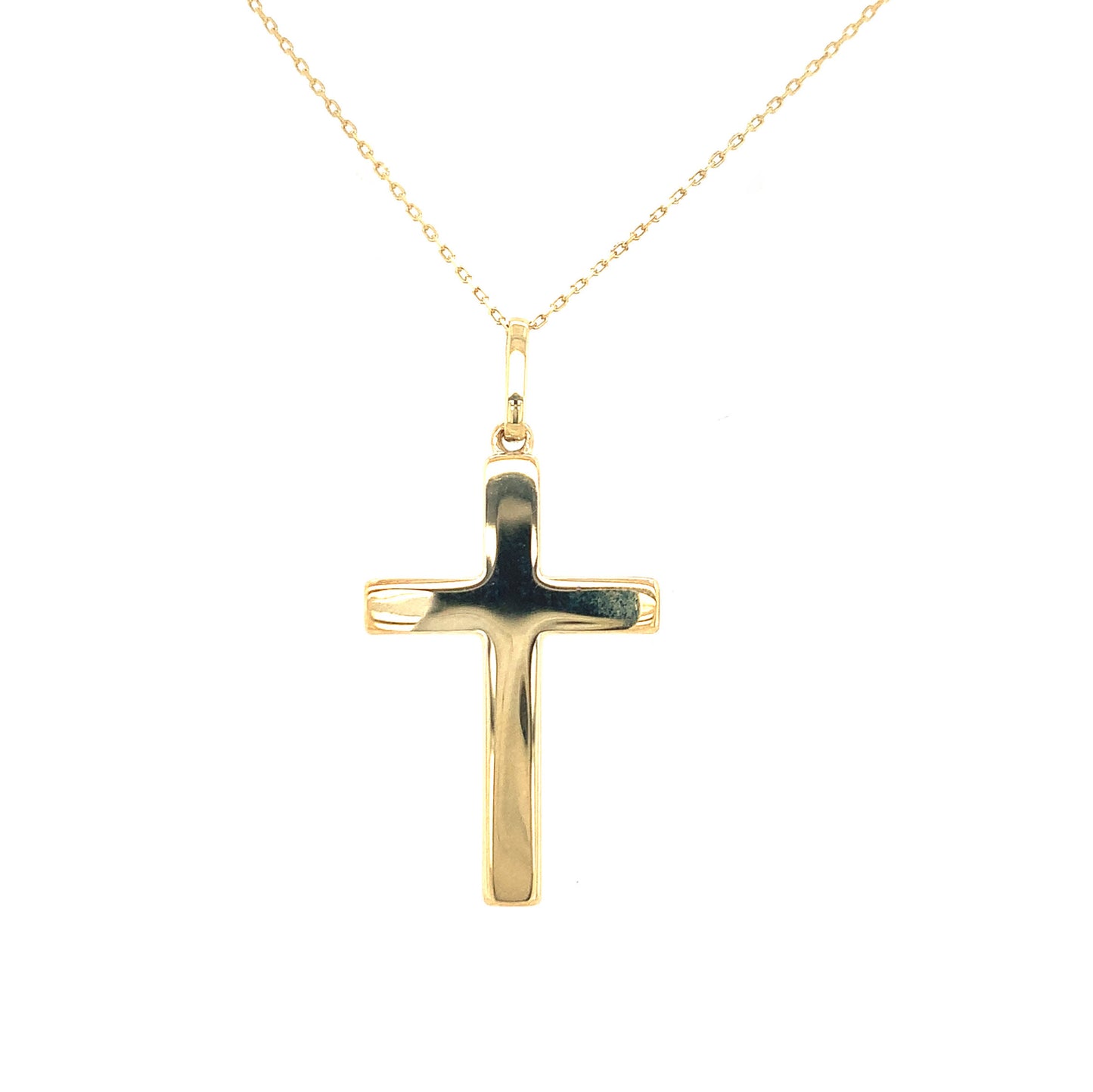 9ct Cross Plain