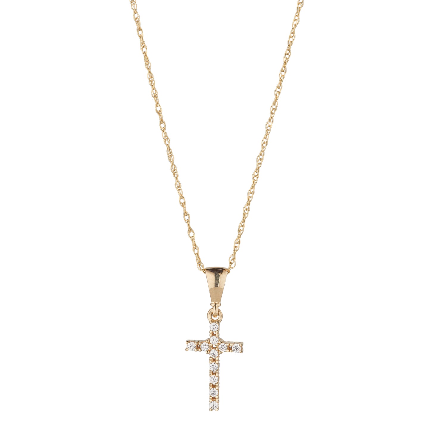 9ct Cubic Zirconia Cross
