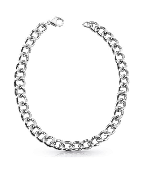 Guess Silver Plated Heavy Curb Necklet