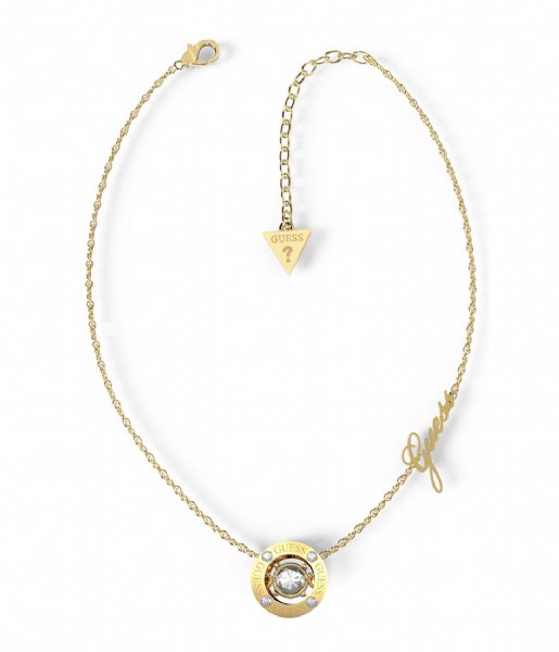 Guess Gold Plated Round Cubic Zirconia Necklet