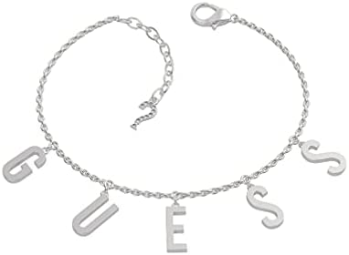 Guess Silver Plated G U E S S Charm Bracelet