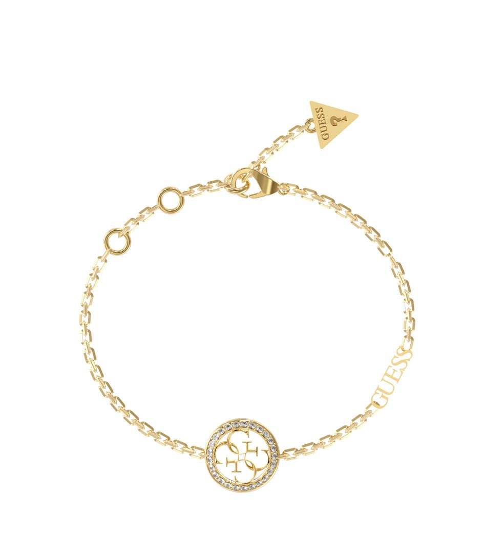 Guess Goldplated Bracelet With Open Cubic Zirconia Disc