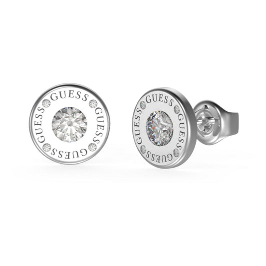 Guess Silver Plated Cubic Zirconia Centre Stud Earring