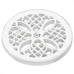 White Stone Set Flower Coin