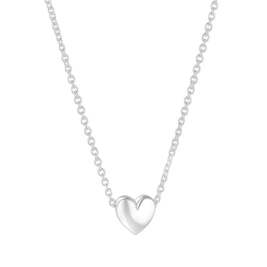Sterling Silver Plain Small Heart Necklet