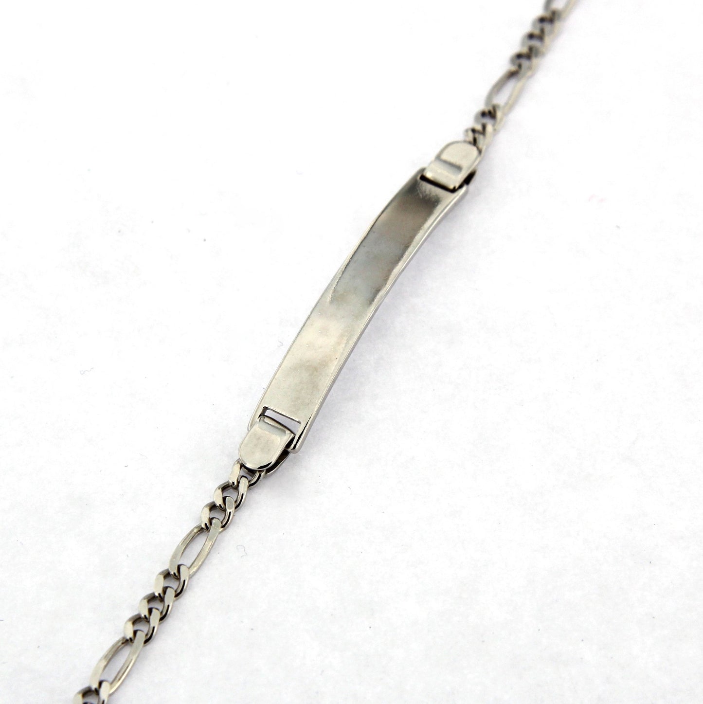 Sterling Silver Gents Figaro I.D Bracelet
