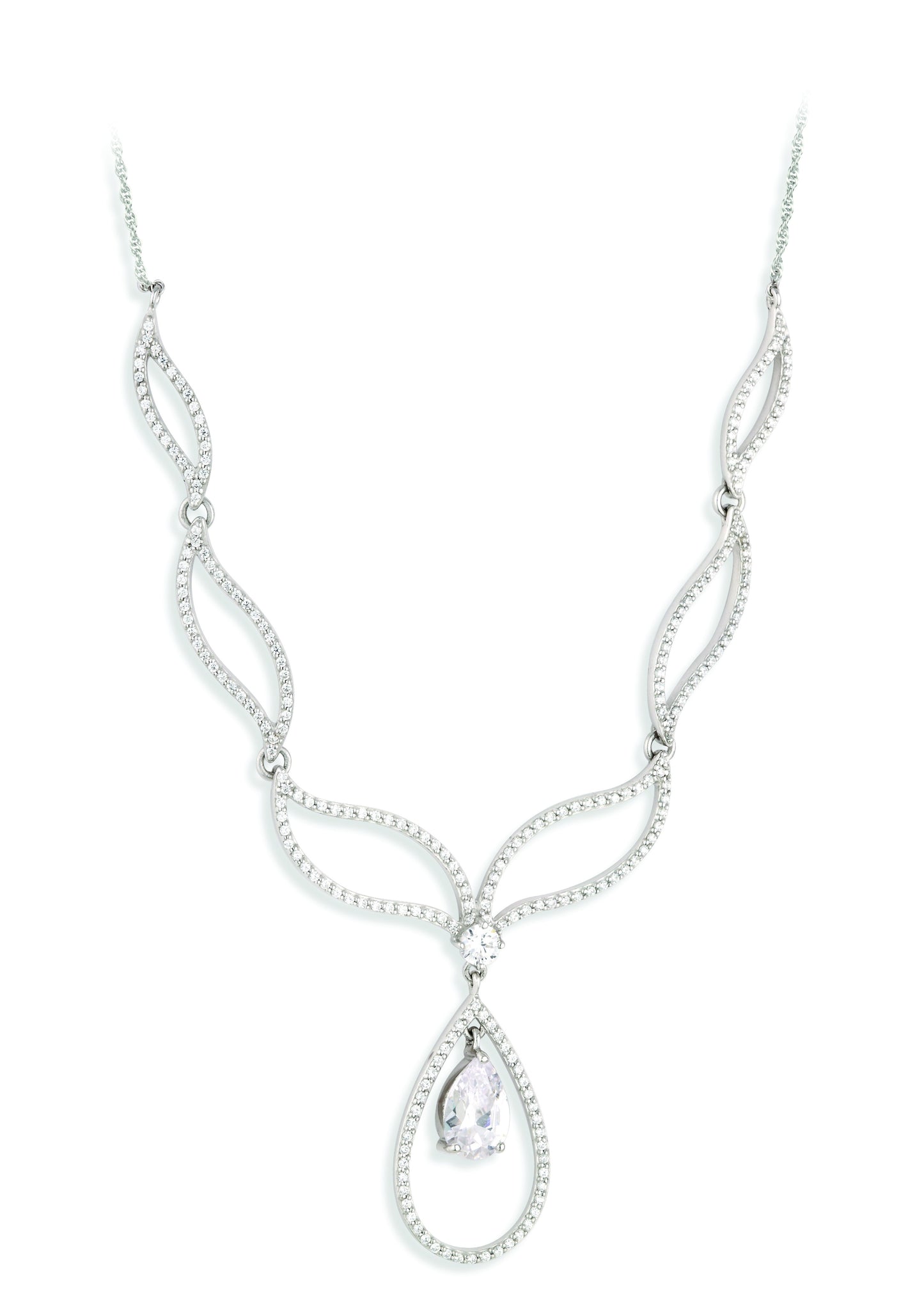Sterling Silver Cubic Zirconia Necklet