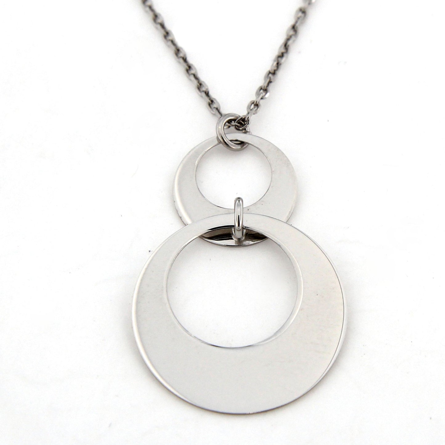 Sterling Silver Double Circle Necklet