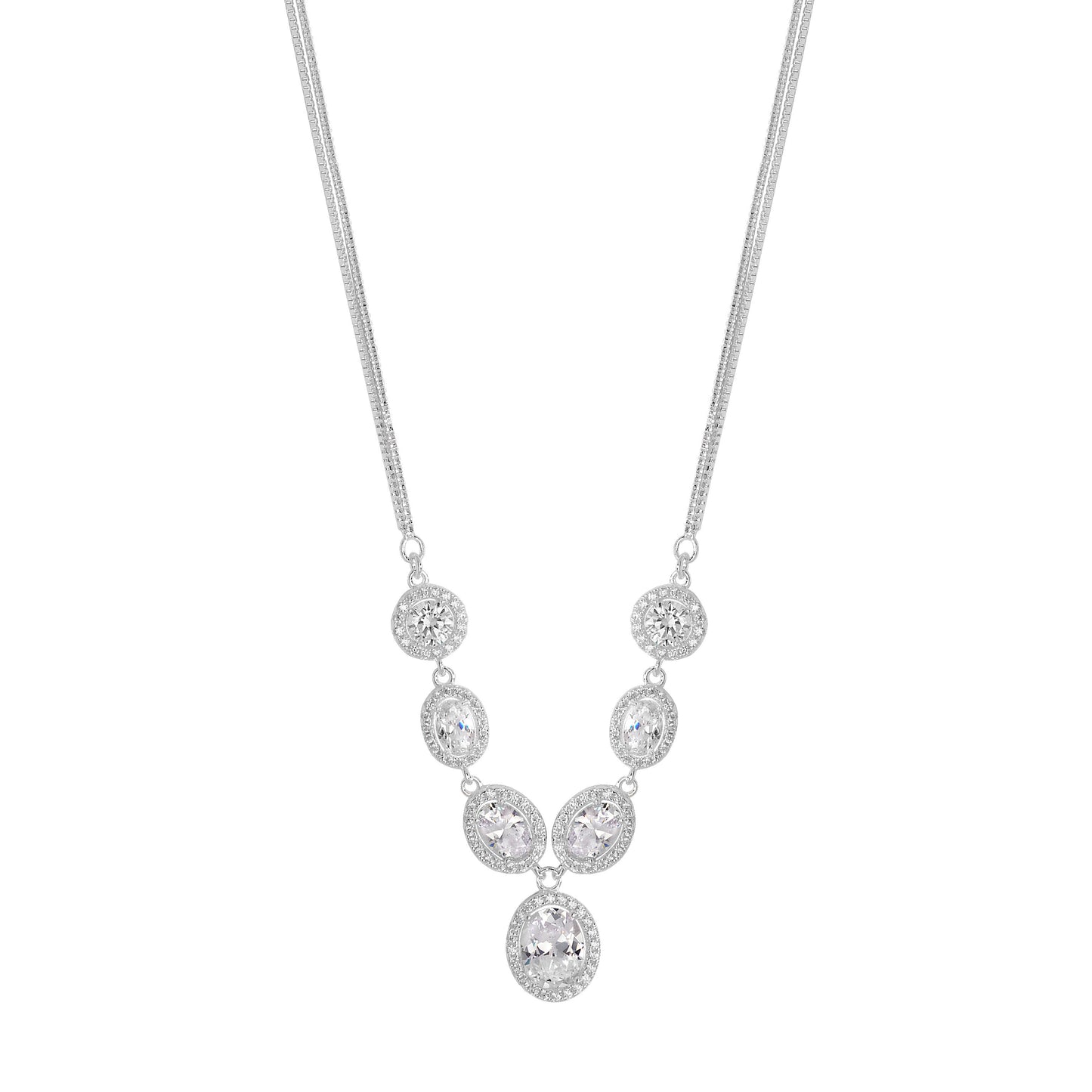 Sterling Silver Cubic Zirconia Necklet