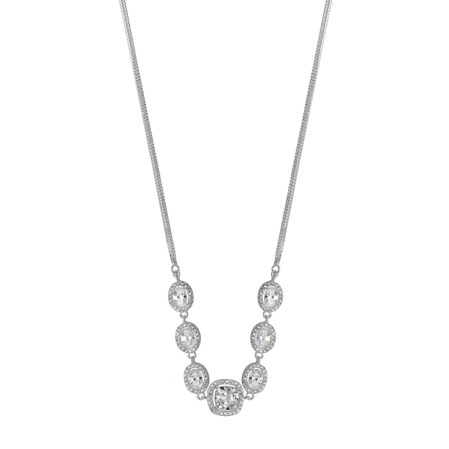 Sterling Silver Cubic Zirconia Necklet