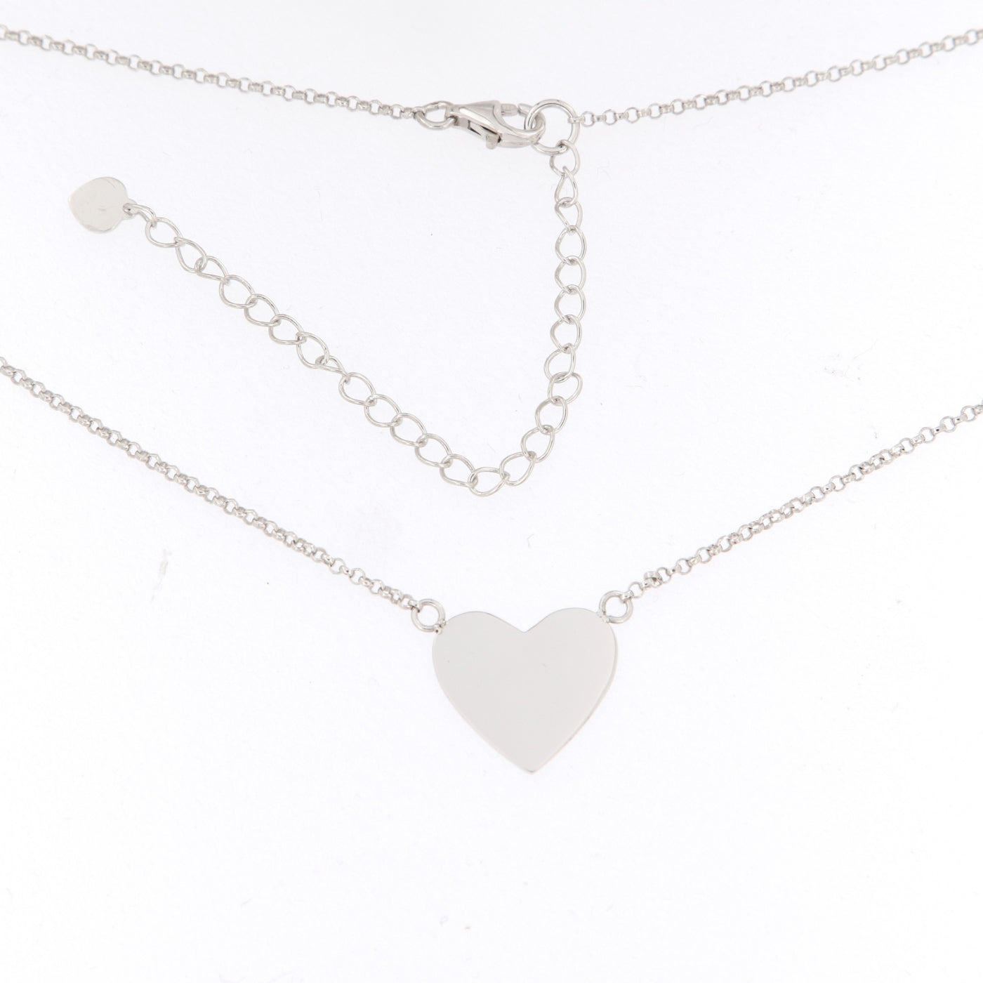 Sterling Silver Polished Heart Necklet