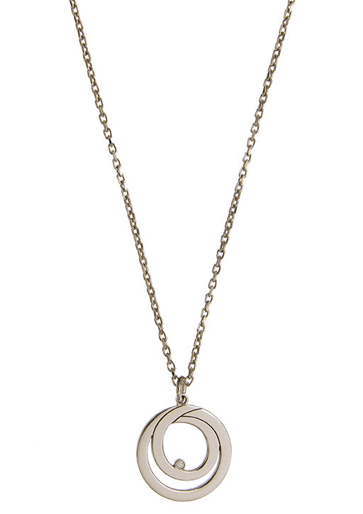 Sterling Silver Double Open Circle Necklet
