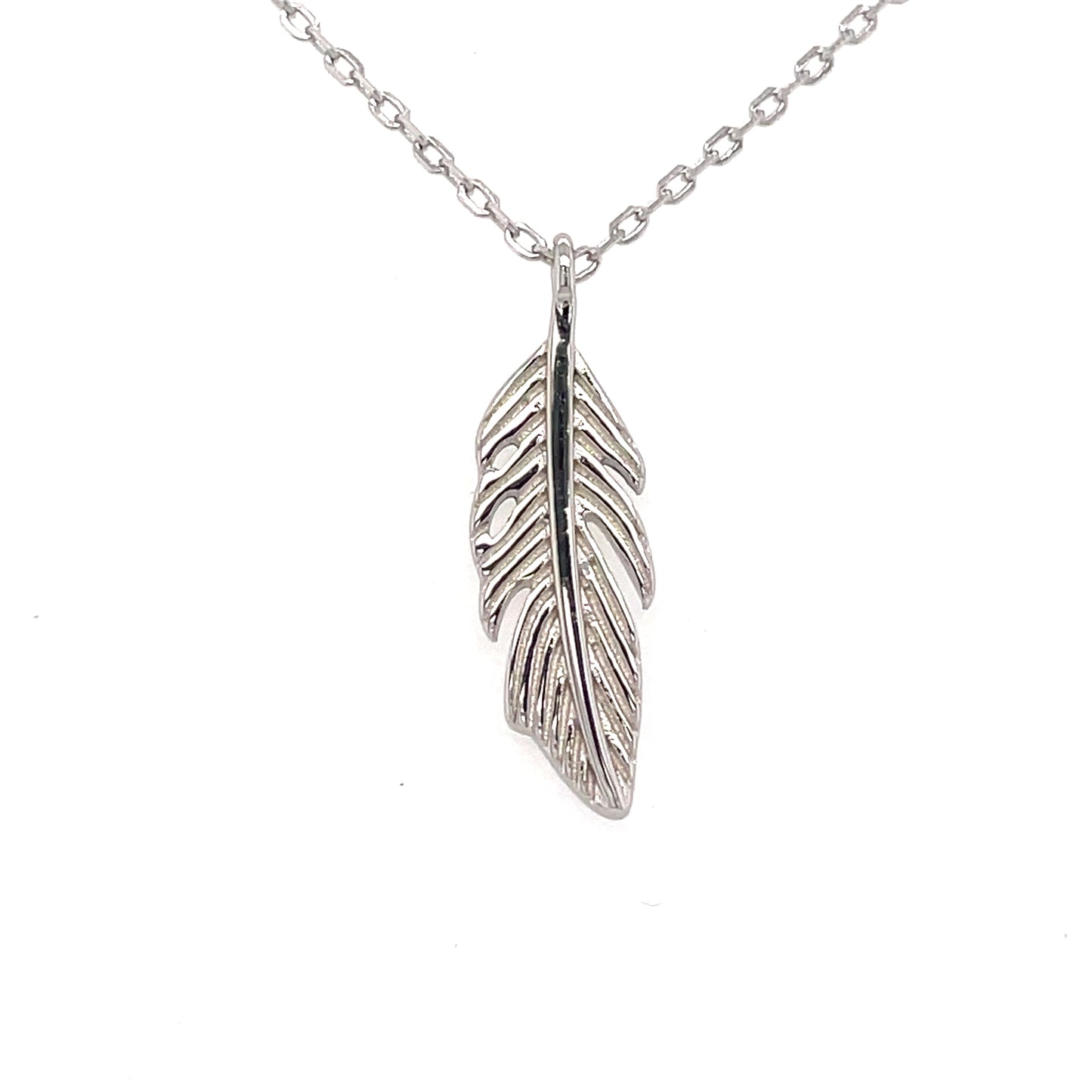 Sterling Silver Feather Necklet