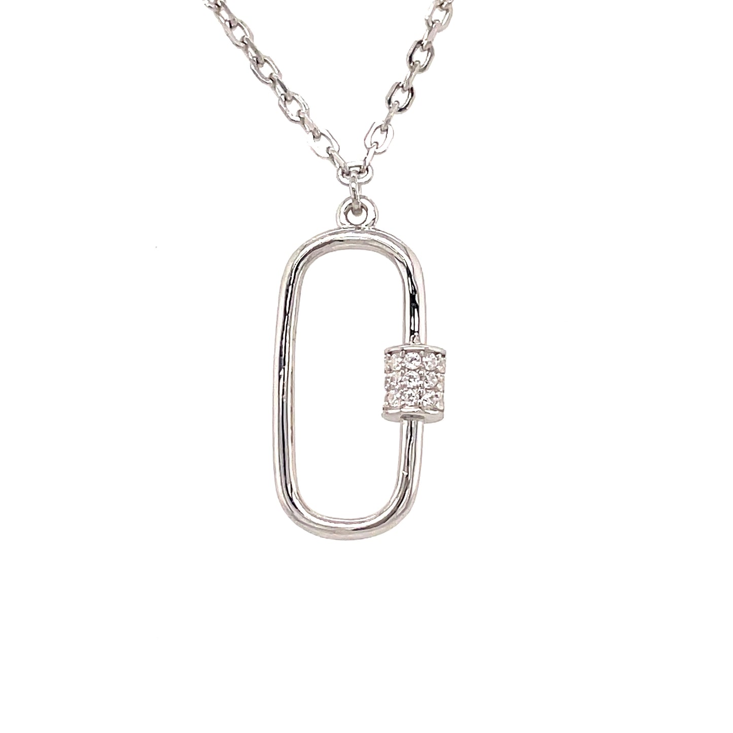 Sterling Silver Cubic Zirconia Marquise Cluster Necklet