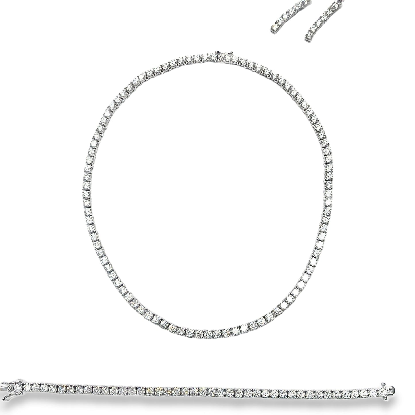 Sterling Silver Cubic Zirconia Tennis Set