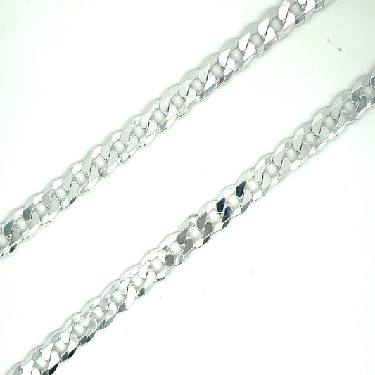 Sterling Silver 5.5mm 22' Curb Chain