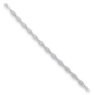 Sterling Silver Cubic Zirconia Bracelet