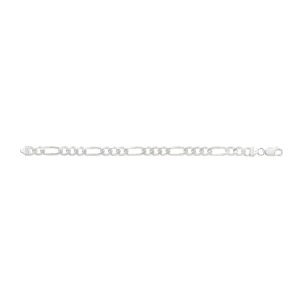 Sterling Silver Gents Figaro Bracelet