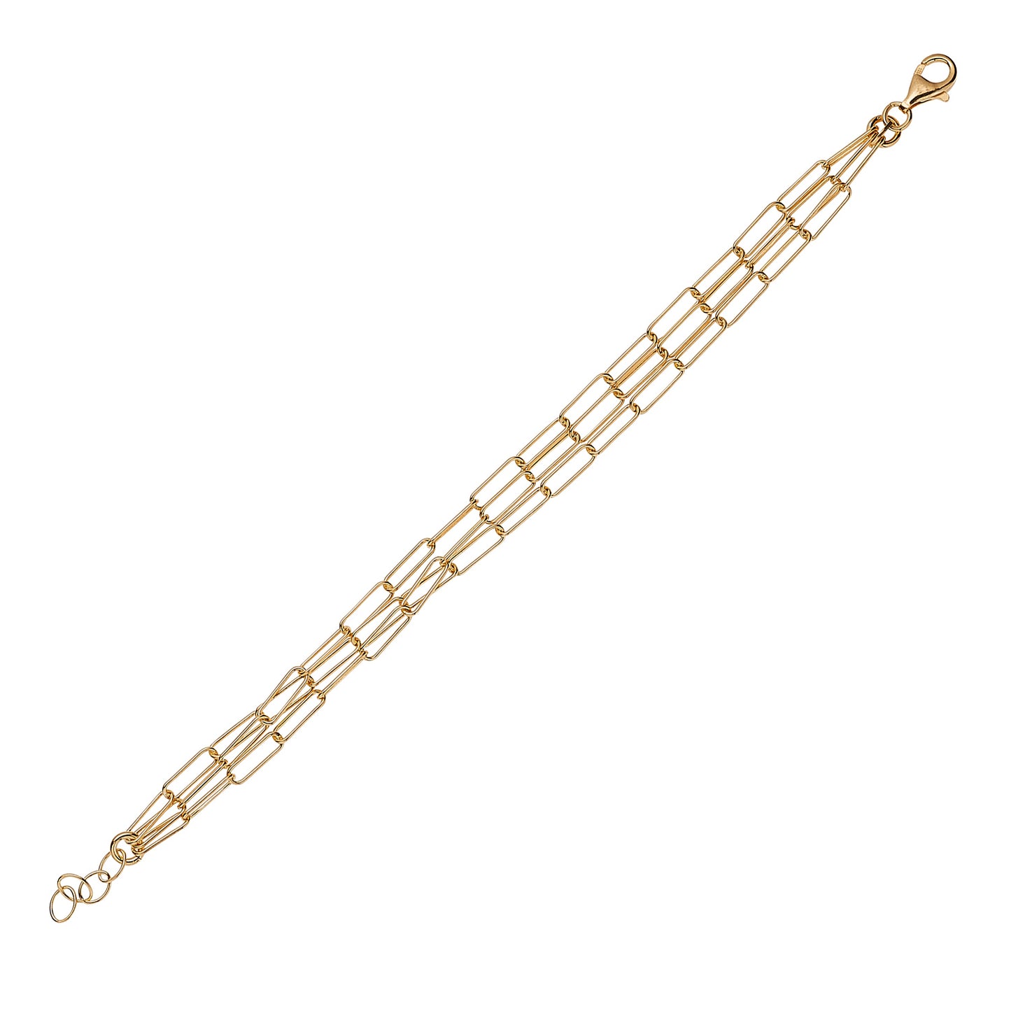 Sterling Silver Gold Vermeil Open Link Bracelet