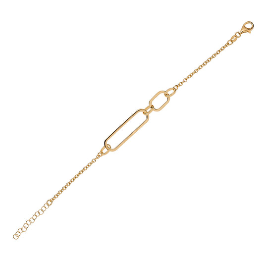 Sterling Silver Gold Vermeil Open Link Bracelet